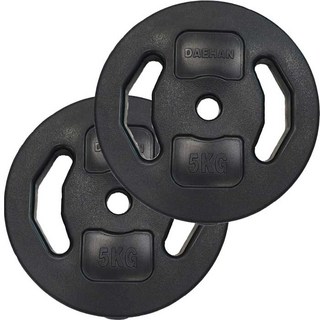 DAEHAN SPORTS 陶瓷PVC塗層槓鈴, 5kg, 黑色