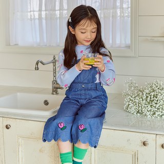 LILIPURRI 女童款愛心可拆卸吊帶褲