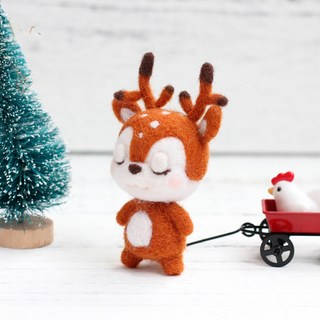 ARTJOY 羊毛氈動物娃娃DIY組, 1組, 梅花鹿款
