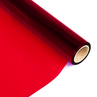 PVC薄膜 加厚玻璃紙 透明紅色 0.3T 950x1000mm 3張, 1個, A0