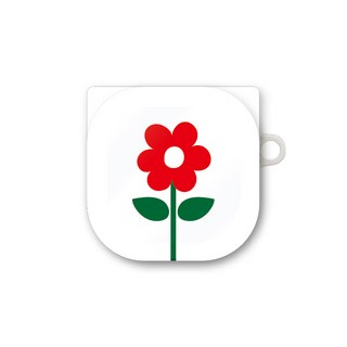 프루그나 디자인 꽃들 갤럭시버즈 프로/버즈 라이브 / 버즈2 케이스, 레드