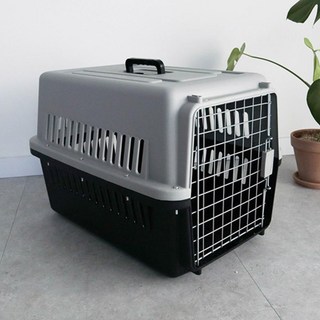 DING DONG PET 寵物航空籠, 黑色, 1個