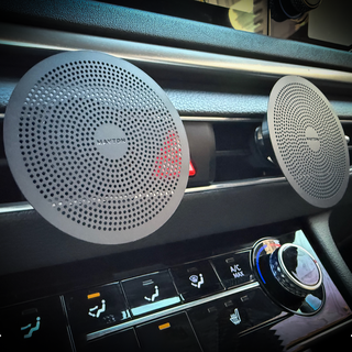 MAYTON 車用出風口金屬防直吹擋板 圓形 2入組 黑色, 其他