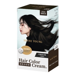 SHINE YOUNG 炫艷 護髮染髮霜 SY02, 1個, 咖啡黑