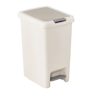 咪咪購物 雙開腳踏式防臭垃圾桶 8L 灰色, 8.000L