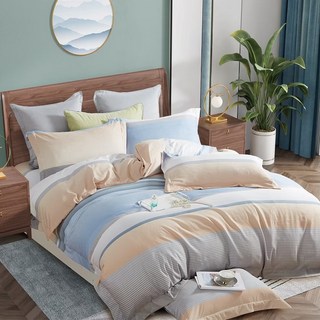 J-bedtime 床寢時光 萊賽爾天柔絲單人床包被套組 SP7863S 濱海夕陽 ...