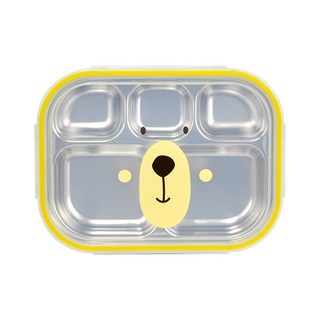 베어 스텐 식판도시락, 혼합색상, 단품, 1세트