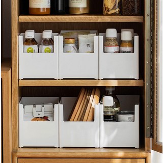 GAKYU 萬用整理收納盒, 白色, 6個