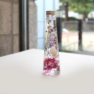 THE VOM 浮游花永生花氣氛燈, 紫色繡球花 雙色滿天星