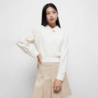 MIXXO 女款V領紋理背心
