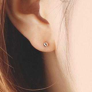 OST 女款925純銀基本款迷你銀珠耳環 0.3cm