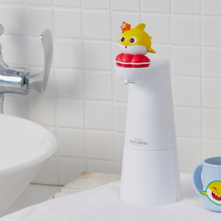 Bo friends 碰碰狐鯊魚寶寶音樂洗手液機, 白色, 韓文版, 1個