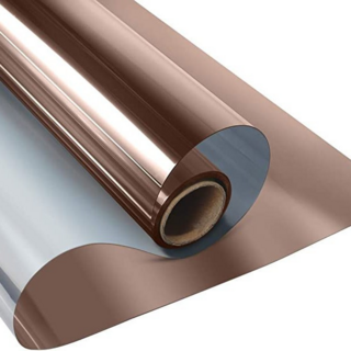 女神實用窗戶遮陽隱私保護膜, 棕銀色