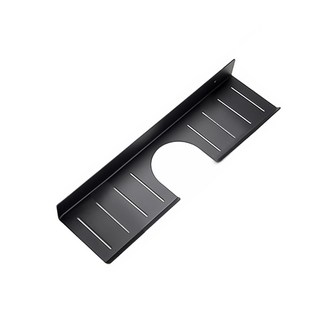 小麥購物 免打孔洗漱台置物架 U型 L206 碳鋼浴室收納層架 壁掛免釘, 50 x 11 x 3.5cm, 黑色, 1個