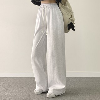 女款腰部抽繩棉質寬褲