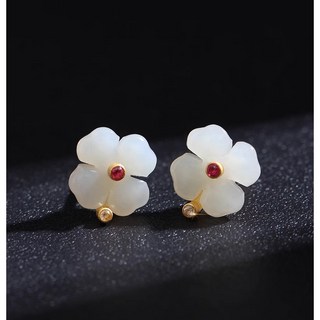 Buddhabest 幸運的四葉草翡翠耳環