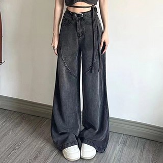 LEMONSOUL 女性 Sufi 寬版水洗丹寧褲