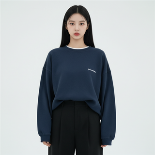 Marketpia 寬鬆Oversize版型字母長袖大學T