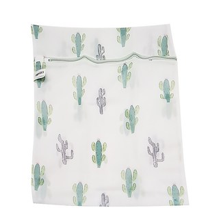 H&K家居 洗衣袋 40x50cm 洗衣網 細網洗衣袋 防變形護洗袋, 印花仙人掌, 1個