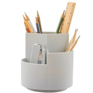 WISEDAY 多功能旋轉筆筒, 灰色, 1組