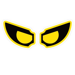 Mungkiwoldeu 高亮度維持安全距離反光貼紙 大型 大眼睛英雄02, 1套, 混合顏色