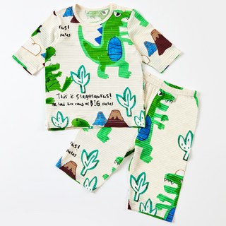 Uni FRIend 童款恐龍圖案七分袖上衣長褲套裝