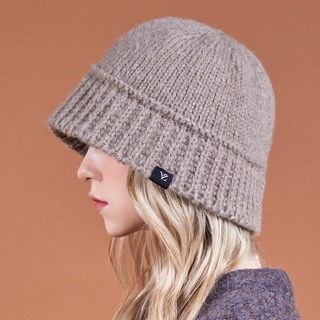 Varzar 花押字標籤羊毛針織漁夫帽