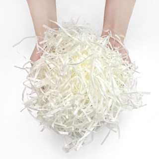 리드홈 안전한 선물 포장용 파쇄 완충재 종이 스타핑 300g, 크림, 1개