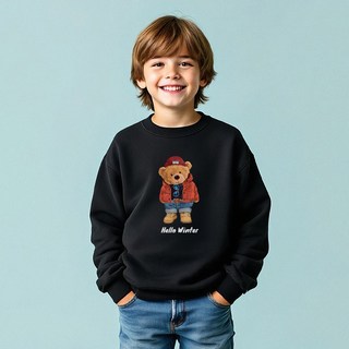 nykids 兒童刷毛圓領T恤 W384