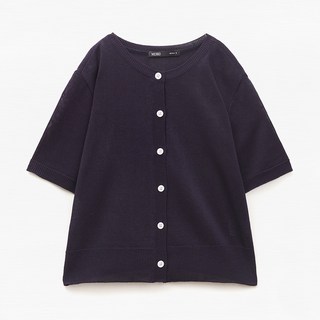 MIXXO 女款圓領短袖開襟衫