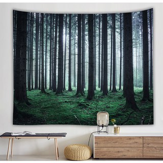 森林背景感性織物海報, 憂鬱氛圍