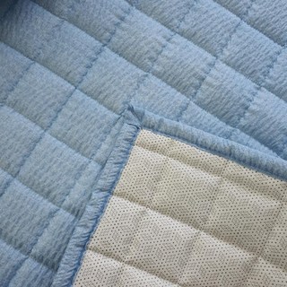 cozamday 涼感泡泡紗鋪棉睡墊, 淺藍色