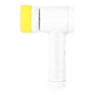 多功能無線電動清潔刷 充電款 白色 + 黃色 多功能刷頭 輕鬆清潔, 1個