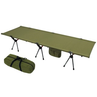camp village 超輕量低版行軍床 + 收納袋套組, 卡其色