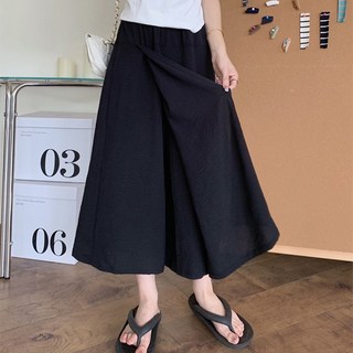 Seonbit 女性鬆緊腰九分Choteu褲裙
