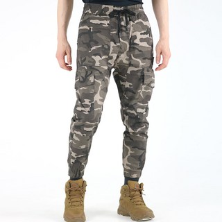 男款軍裝風鬆緊腰工作束口褲 YXC20