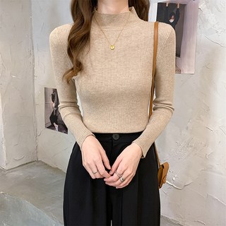 LEMONSOUL 女款Vislin高領坑條針織衫