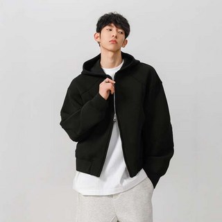 Seonbit 男款 Fub 雙向連帽拉鍊外套