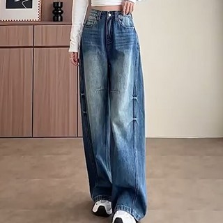 Awesomeful 女款 Myarap 大尺碼牛仔寬褲 A26SPP122319