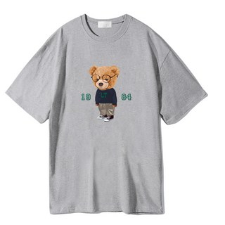 RAW THAT 男款透氣1984熊寬鬆版型100%純棉短袖T恤