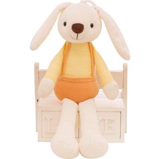 自然時代 可愛兔子絨毛娃娃, 1個, 70cm, 黃色的