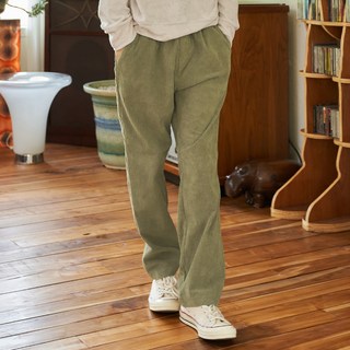 保暖褶皺鬆緊長褲 標準版型