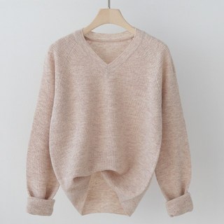 Queensler 女款 Zenit V領日常落肩羊毛 Sodawool V領針織衫