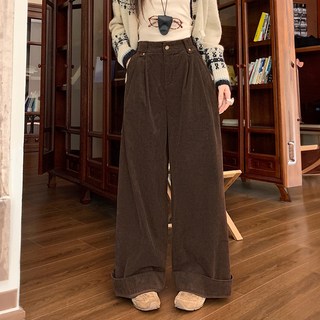 MEICHEL 女款 Eddy 日常壓褶燈芯絨寬褲 12184