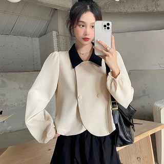 LUNA GIRL Syubit撞色女版襯衫 L24SPBL121805