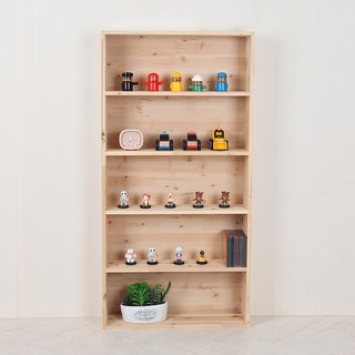 多功能纖薄書架, 原木色, 5層