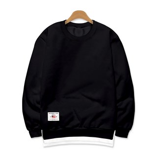 NEOZZANG YTCLOSET 素色層次感刷毛保暖大學T恤