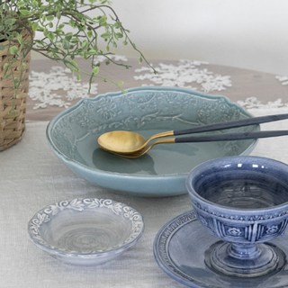 FINDS lifestyle TIERRA Juliette義大利麵盤 21.5cm, 藍色, 1個