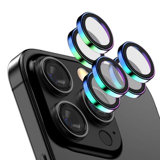 케이맥스 카메라 보호필름 렌즈 개별 프레임 메탈 링 쉴드 보호 강화유리 오로라 2p 세트, 1세트