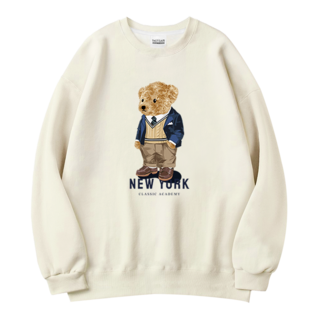 The Team 紐約熊特織雙面大學T DM727